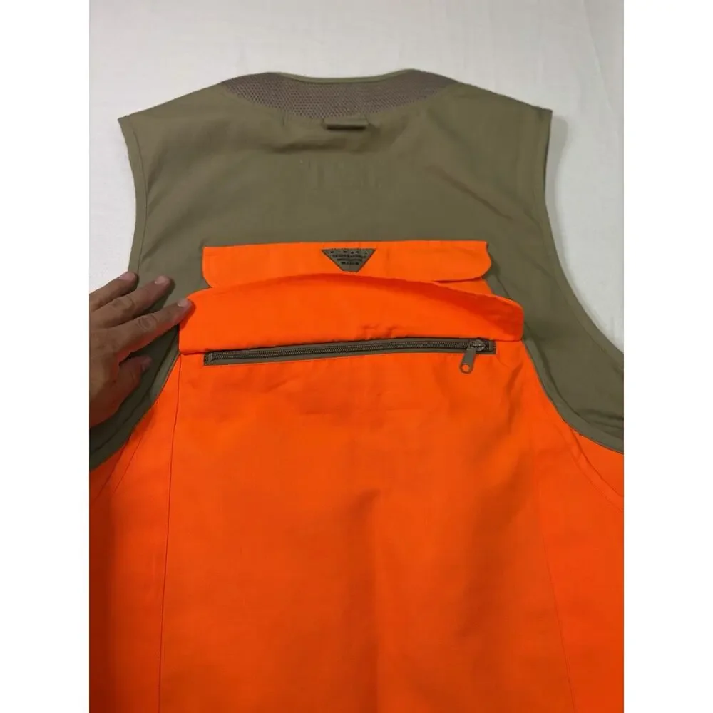 Columbia PHG Hunting Vest Mens Large Blaze Orange Upland Bird Shooting Game Bag